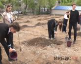 Павлодарская школа отметила юбилей высадкой 55 деревьев